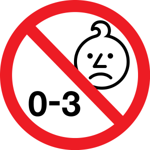 0-3 age warning symbol