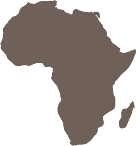 Africa map in white background