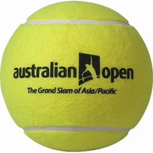 Example of an Australian Open tennis ball