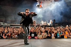 example of an image of bono and men in ONE shirt