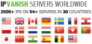 Server and IP locations of IPVanish