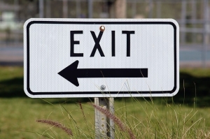 Example of an exit sign