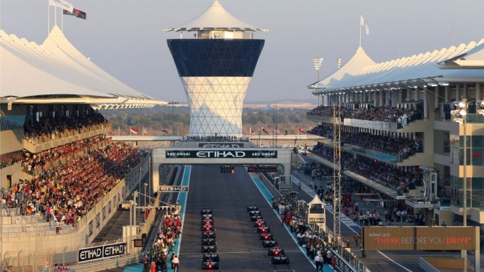 Photo by F1 website of Abu Dhabi racing grid