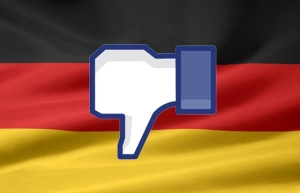 Dislike sign over Germany flag