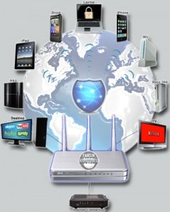 Flash routers with connected device around the world