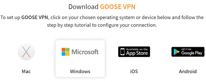 GOOSE VPN supported devices