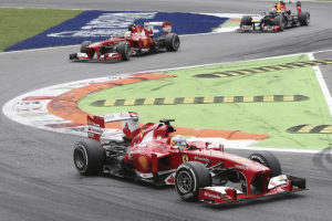 Formula 1 two ferrari cars