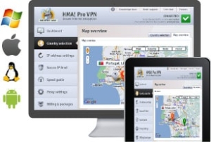 Screenshot of HMA's software
