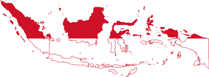 Country map of Indonesia