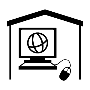 illustration of internet at home