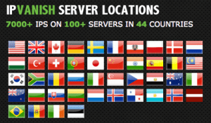 IPVanish server locations around the world