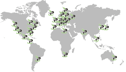 Map with IPVanish VPN locations