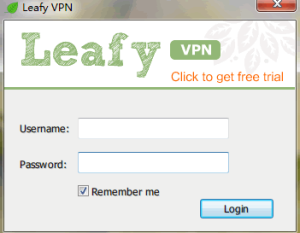 Leafy VPN software in action