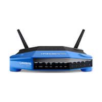 Front of the Linksys WRT1200AC AC1200 VPN router
