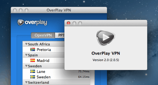 OverPlay's Mac client in action