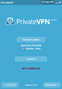 PrivateVPN app