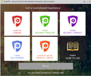 The user-friendly client interface of PureVPN