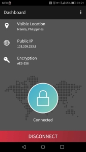 SiteLock VPN mobile connected