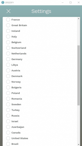 Speedify's List of Countries