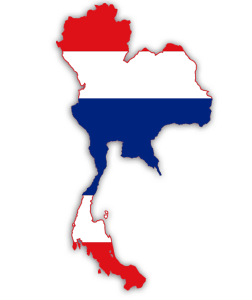 Thai flag and map