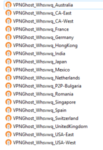 VPNGhost all server locations