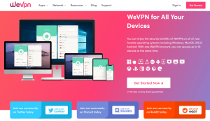 WeVPN Website