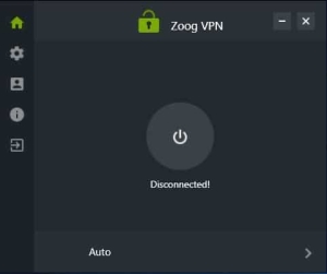 ZoogVPN Windows interface